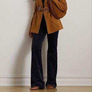 $165 Lauren Ralph Lauren High-Rise Corduroy Flare Pant Lauren Navy Size 6